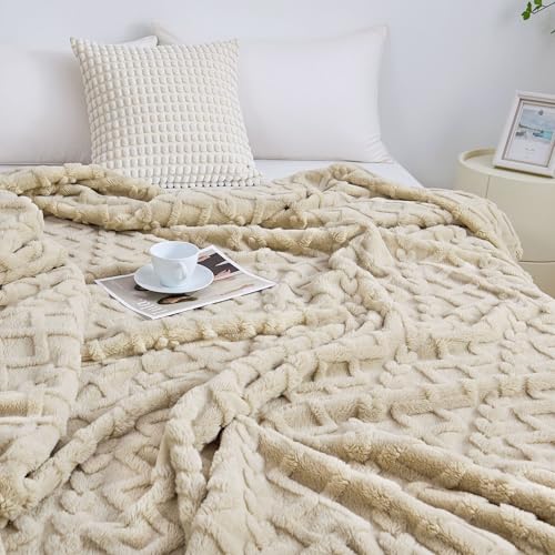 Aganear Polyester Throw Blanket - Cozy Soft Lightweight Fuzzy Throw Blanket for Women Portable Throw Blankets for Couch, Warm Present for Birthday, Christmas, Halloween, Housewarming(50"x60", Khaki) - Image 5