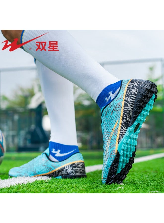 Shuangxing Men's Soccer Shoes With Tf Turf Studs, Lightweight Breathable Non-slip Wear-resistant Professional Compeion Training Shoes Moonlight Turf Studs Size 44