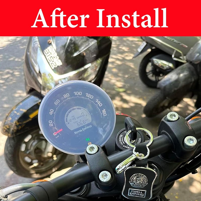 Ramanta Hunter Meter Cover Monsoon Kit | Dashboard Screen Protector Speedometer Cover/Cap | Speedometer Scratch Guard |Motorcycle Meter Cover Waterproof Hunter Protection Cap Compatible for Hunter 350 - Image 2