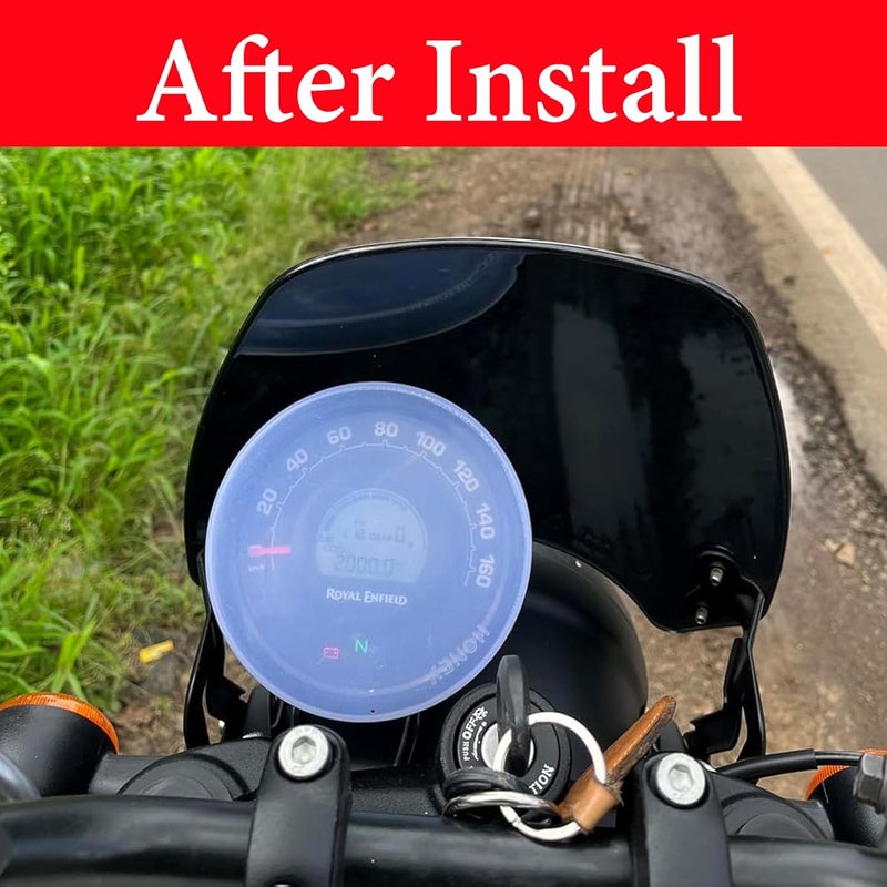 Ramanta Hunter Meter Cover Monsoon Kit | Dashboard Screen Protector Speedometer Cover/Cap | Speedometer Scratch Guard |Motorcycle Meter Cover Waterproof Hunter Protection Cap Compatible for Hunter 350 - Image 4