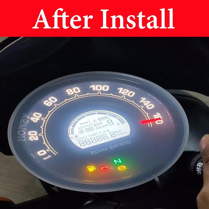 Ramanta Hunter Meter Cover Monsoon Kit | Dashboard Screen Protector Speedometer Cover/Cap | Speedometer Scratch Guard |Motorcycle Meter Cover Waterproof Hunter Protection Cap Compatible for Hunter 350 - Image 5