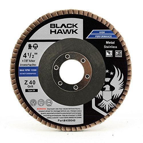 BHA Zirconia Grinding and Sanding Flap Discs T29, 4-1/2" x 7/8", 40 Grit - 10 Pack - Image 5