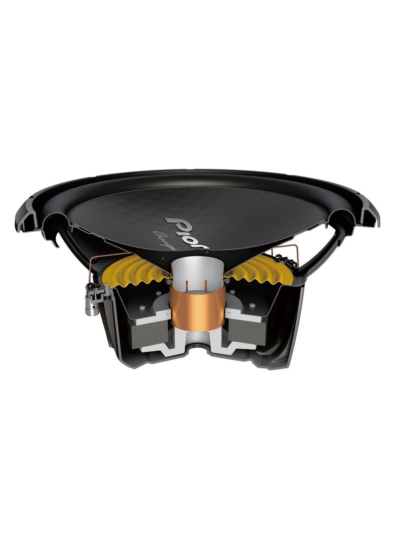 بايونير TS-W32D4 مضخم صوت مركب من سلسلة Champion، 30 سم / 12 بوصة، قوة 1500 واط كحد أقصى، 400 واط، ملف صوتي مزدوج (DVC) بمقاومة 4 أوم. - Image 3