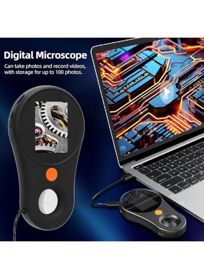 Generic Plyisty Digital Microscope, Macro Microscope with 2.0 Inch Color Screen, 200w Pixel, 500x Magnification, Built in 8LED Lights, for Win Vista XP 7 8 10 11, OS X 11.0  - Image 5