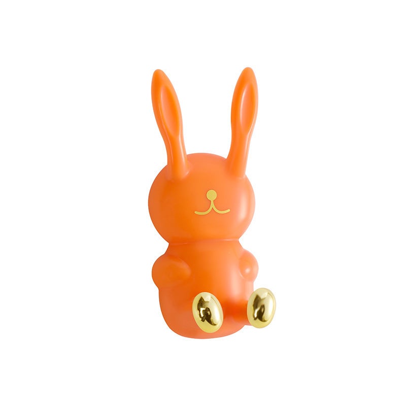 Moe Rabbit Punch-free Hook Household Wall Plug Storage Toothbrush Hanger Bathroom Wall-mounted Multifunctional Adhesive Hook Fashion Orange - Image 1