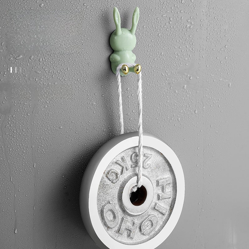 Moe Rabbit Punch-free Hook Household Wall Plug Storage Toothbrush Hanger Bathroom Wall-mounted Multifunctional Adhesive Hook Fashion Orange - Image 5