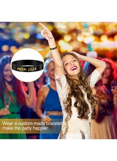 Saintrygo Prom 2024 Silicone Wristbands Prom Party Favors Keepsakes Gold Glitter Prom Black Wristbands Set Of 24 Graduation Silicone Wristbands 2024 Grad Bracelets Graduation Gifts(Black Gold)  - Image 4