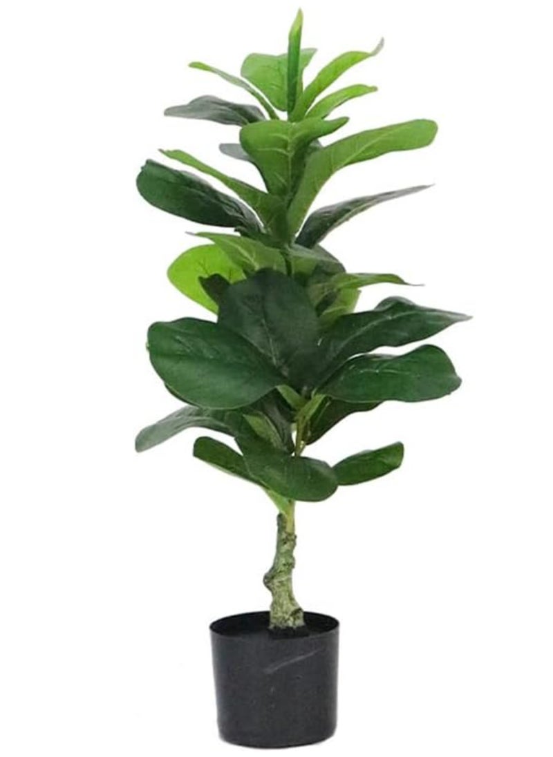TYCOM Artificial Tree Fake Plants Fake Trees Faux Plants Indoor Realistic Plants for Office Home Room Store Decor Height 90 CM Fiddle Leaf Fig. 