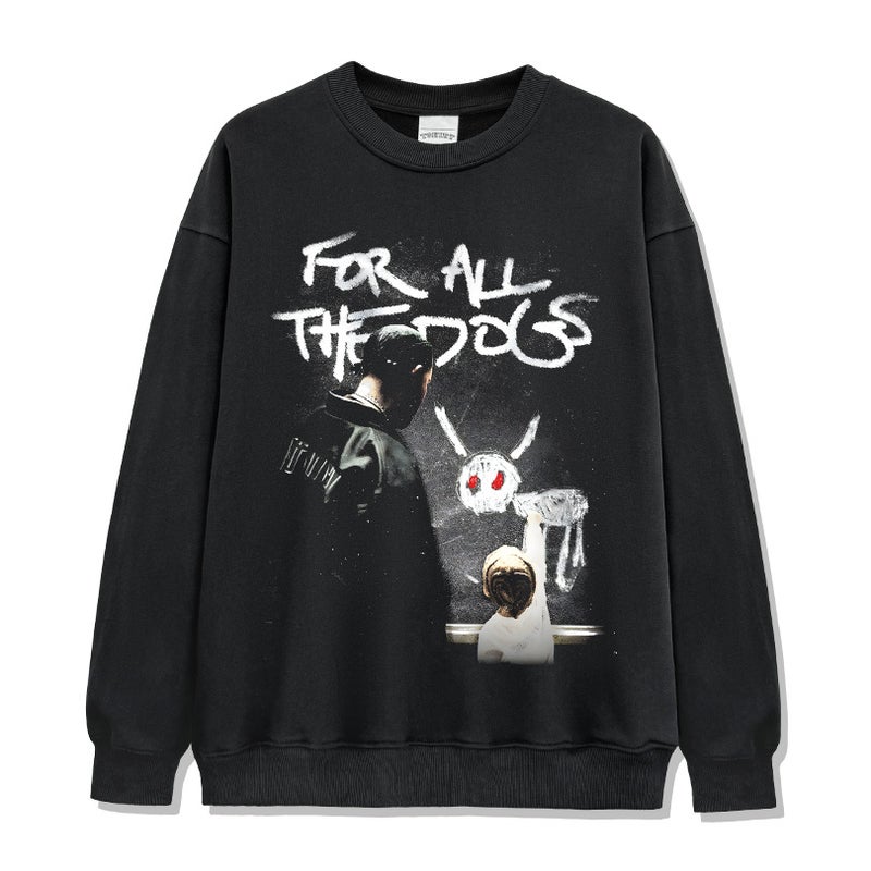 تي شيرت قصير الأكمام مطبوع بتصميم هيب هوب من دريك عابر للحدود، غسول قديم، فضفاض، ثقيل الوزن، ياقة دائرية صغيرة، سحاب أسود. - Image 3