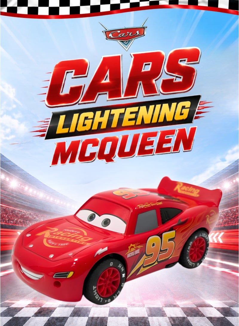 ديزني كارز سيارة لعبة "لايتنينغ ماكوين" من فيلم "كارز" (Cars) لشركة ديزني - طراز مصبوب (Die-cast) بمقاس 9 سم، تتميز بهيكل معدني وإطارات مطاطية وتصدر أصواتاً؛ سيارة سباق تحمل الرقم 95 مع عجلات حرة الحركة ومناسبة للأطفال. - Image 1