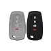 Suvnie 2 PCS Silicone Key Fob Cover Smart 5 Buttons Key Fob Automotive Remote Key Protection Case Compatible with F150 F250 F350 F450 F550 Mustang Key Cover Car Accessories BlackGray - Image 2