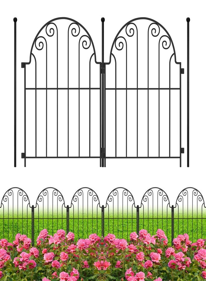 PARAISODOS Decorative Garden Fence 10 Panels, No Dig Rustproof Metal Fencing 11ft Long Animal Barrier Border for Dog, Garden Fencing for Outdoor Patio Lawn Yard Flower Bed - Image 1
