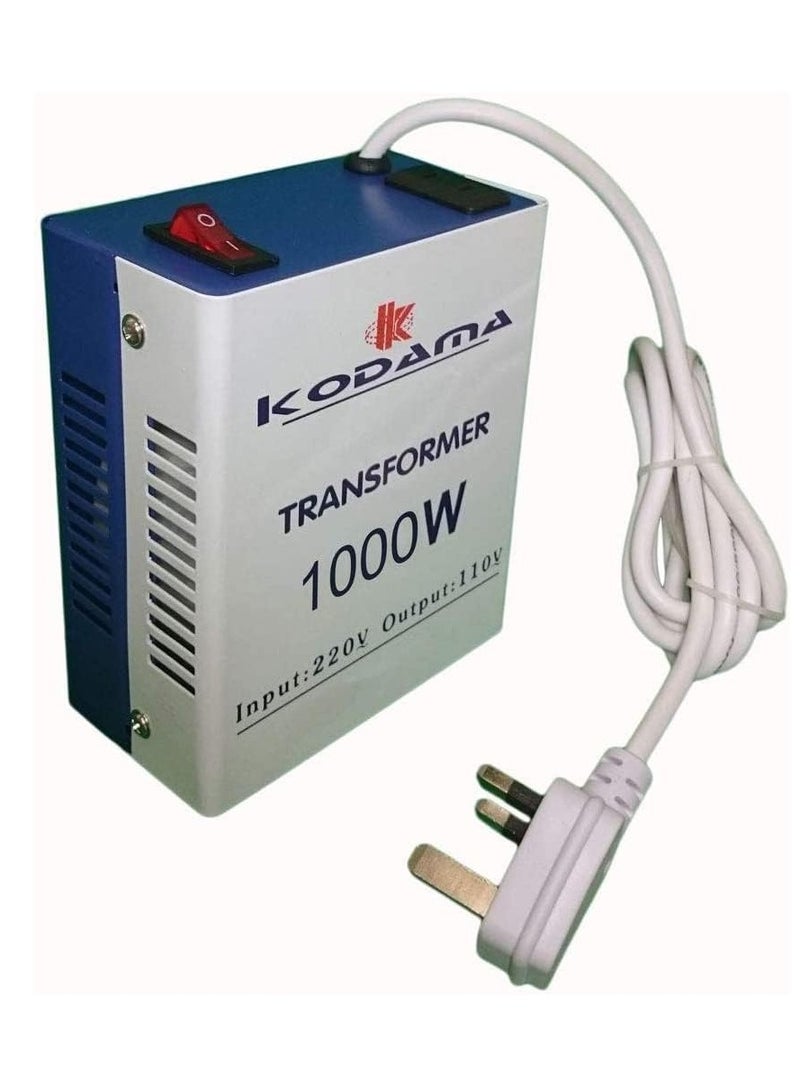 Kodama 1000-Watt 3 Pin Power Cord Safety Fuse Included Transformer 220V To 110V Step Down Power Converter  - Image 1