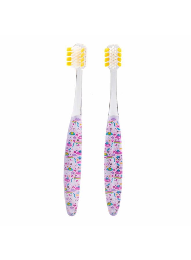 Ooak Kids Toothbrush, Tapered V++max Bristles, 2 Pack Unicorns - Image 2