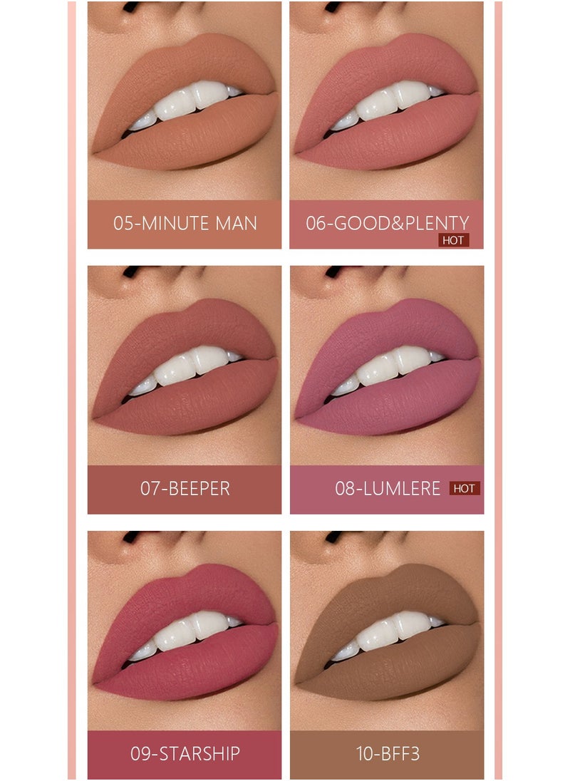 pudaier - Pudaier Water Mist Liquid Lipstick: Rich Pigmentation & Hydrating Matte Finish Waterproof, Smudge-Proof, Long-Lasting Comfort – Shade 10# - Image 1
