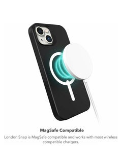 ZAGG Apple iPhone 15 Case , ZAGG Cass - London Snap Series Magsafe Case - Gray Geo  - Image 4