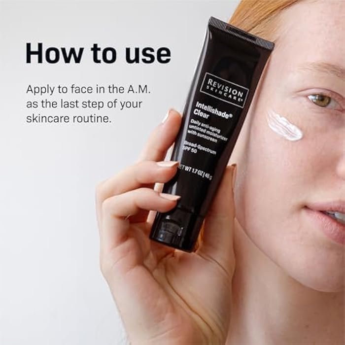 Revision Skincare Intellishade® Clear SPF 50, Anti-Aging Sunscreen for Face, Oil-Free Daily Moisturizer with SPF, Peptides & Vitamin C, Invisible Hydrating Broad-Spectrum Sunscreen, 1.7 oz - Image 3