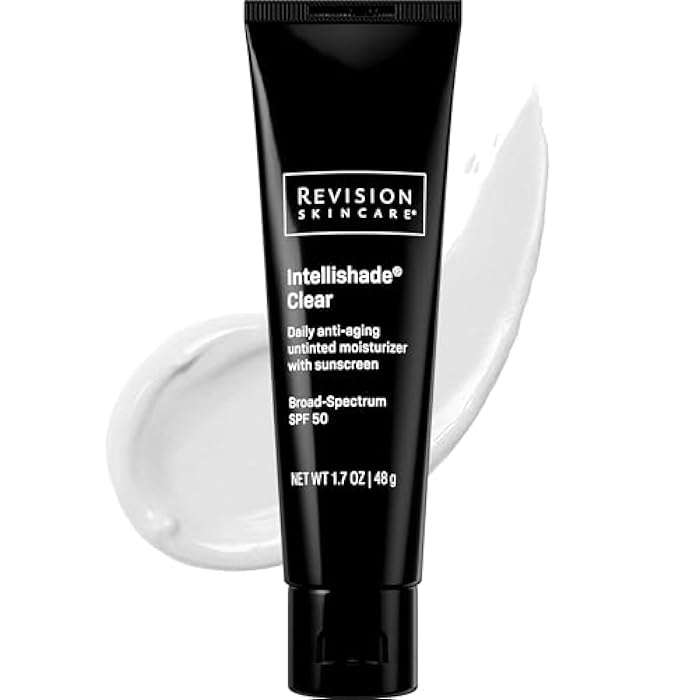 Revision Skincare Intellishade® Clear SPF 50, Anti-Aging Sunscreen for Face, Oil-Free Daily Moisturizer with SPF, Peptides & Vitamin C, Invisible Hydrating Broad-Spectrum Sunscreen, 1.7 oz - Image 1