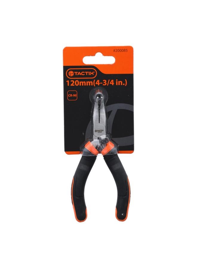 Tactix Bent Nose Plier Black and Orange 4-3/4inch - Image 1
