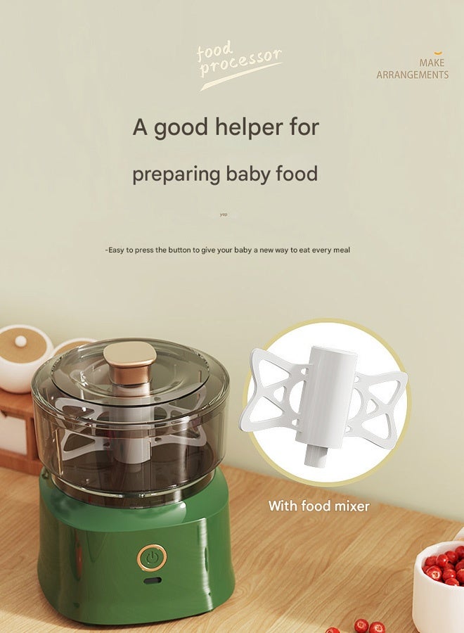 Electric food processor, electric vegetable chopper, electric blender, meat grinder, easy to store, suitable for meat, smoothies, vegetables, purees, fruits and garlic. (with food blender)  - Image 2