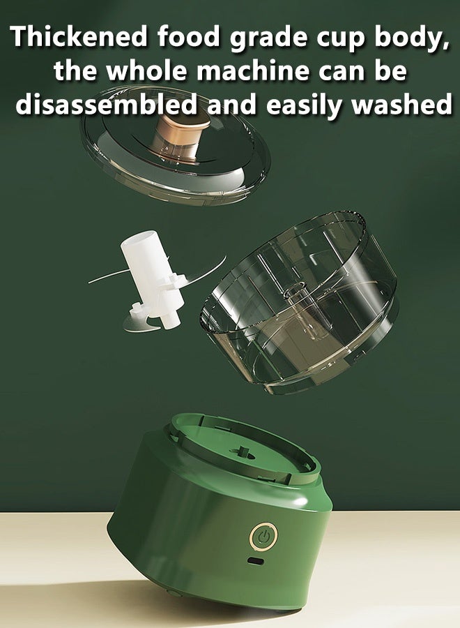 Electric food processor, electric vegetable chopper, electric blender, meat grinder, easy to store, suitable for meat, smoothies, vegetables, purees, fruits and garlic. (with food blender)  - Image 3