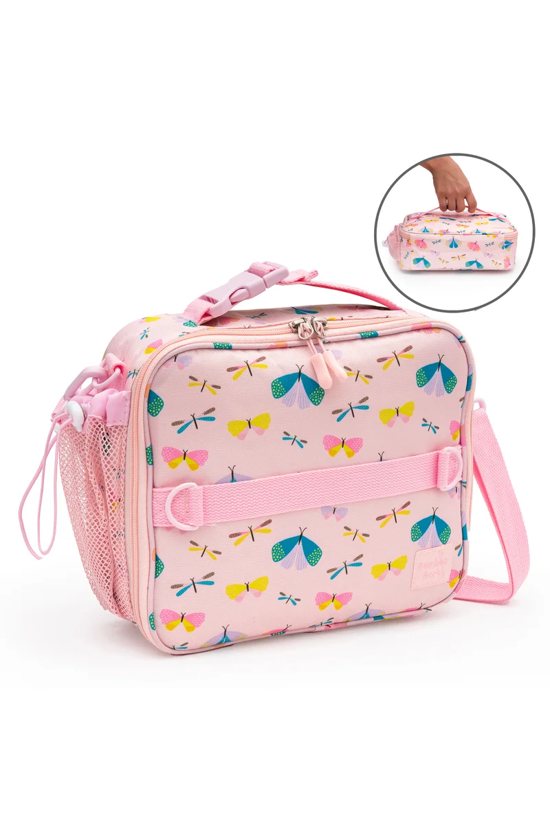 Bamboo Bark Bamboo Bark kids childrens insulated lunch bag for school, picnic, nursery, toddler, 3 ways to hold
