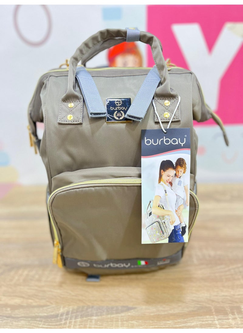 burbay Burbay Classic Diaper Backpack (Dark Green Color) - Practical & Stylish for Mothers  - Image 5