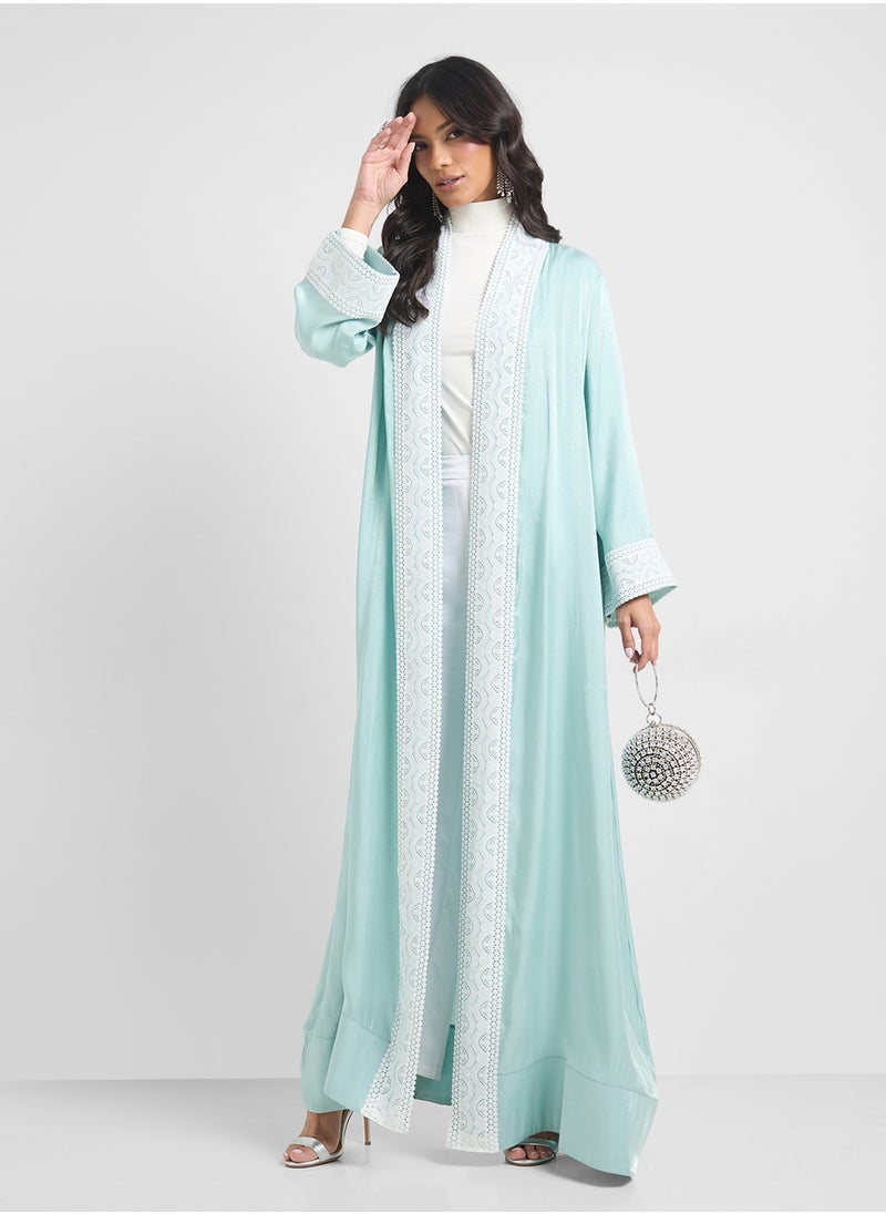 Khizana - Abaya With Printed Hem - Image 1