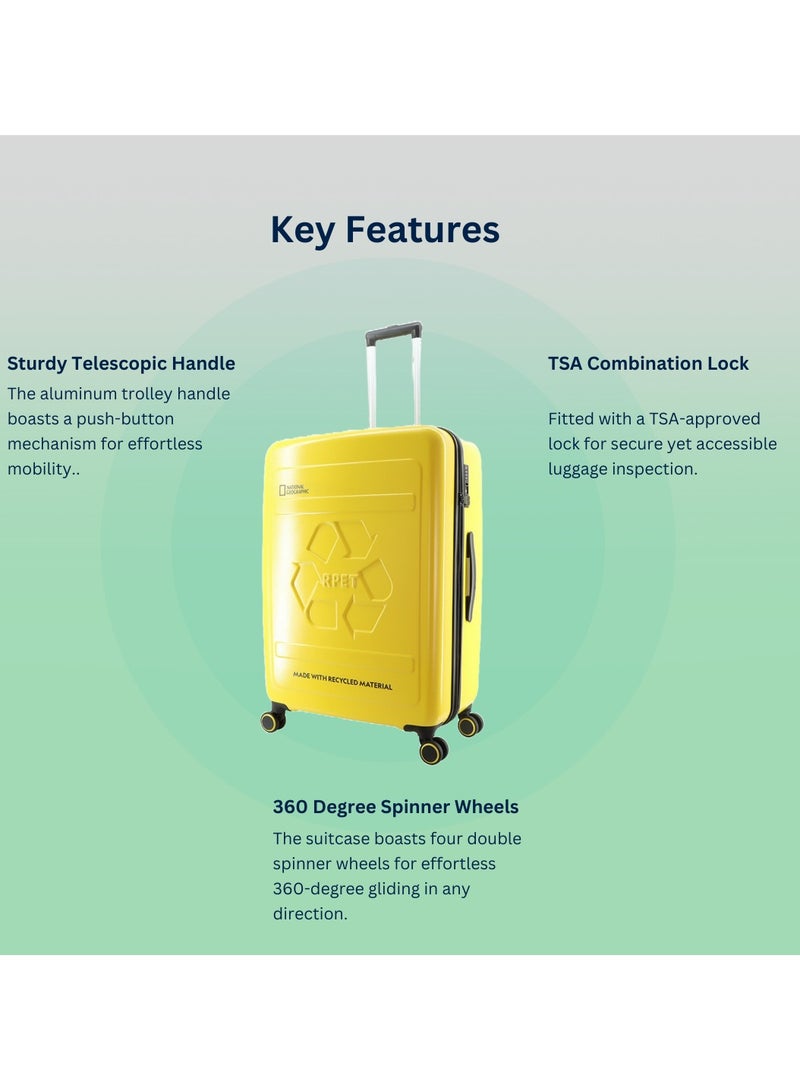 ناشيونال چيوغرافيك حقيبة سفر ناشيونال جيوغرافيك بعجلات دوارة 20 بوصة - صفراء - Image 4