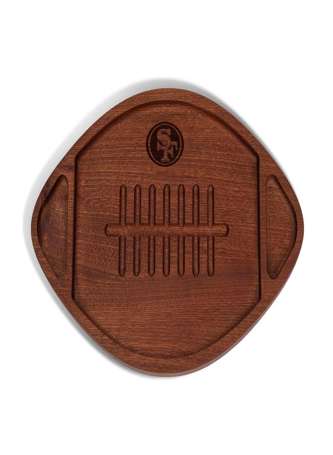 The Memory Company | Licensed NFL Acacia Team Football with Triangles Serving Board,San Francisco 49ers - Image 2