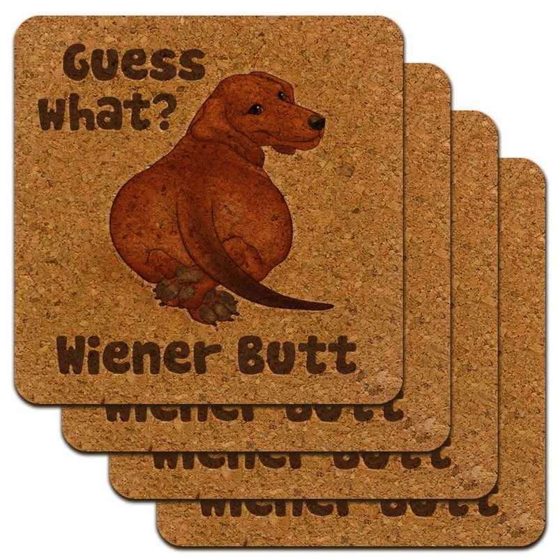 خمن ما مجموعة Wiener Dog بعقب Dachshund مضحكة  - Image 1