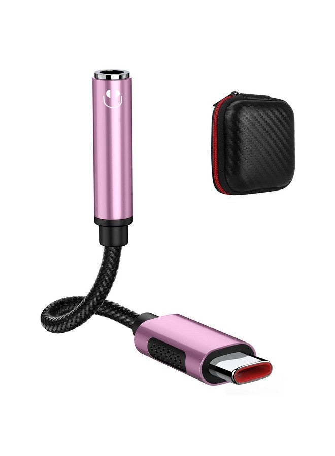 COOYA Usb C To 3.5Mm Audio Jack For Samsung S23 S22 S20 Fe S21 Flip5 4 A53 Headphone Adapter Type C To Aux Dongle Stereo Earphone Connector For Ipad Pro Note 20 Google Pixel 7 6 Oneplus 9 10 Rose Gold - Image 2