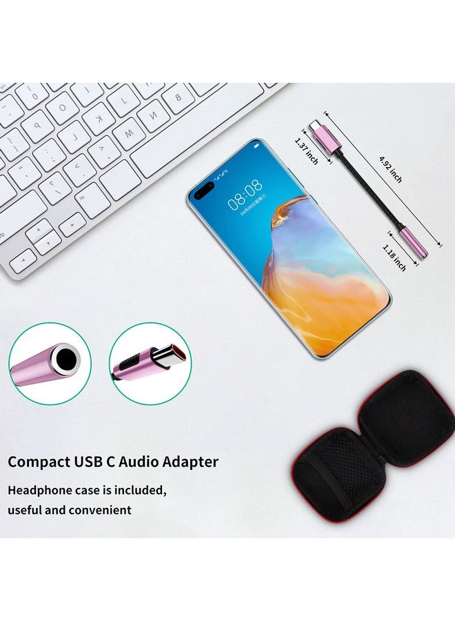COOYA Usb C To 3.5Mm Audio Jack For Samsung S23 S22 S20 Fe S21 Flip5 4 A53 Headphone Adapter Type C To Aux Dongle Stereo Earphone Connector For Ipad Pro Note 20 Google Pixel 7 6 Oneplus 9 10 Rose Gold - Image 5