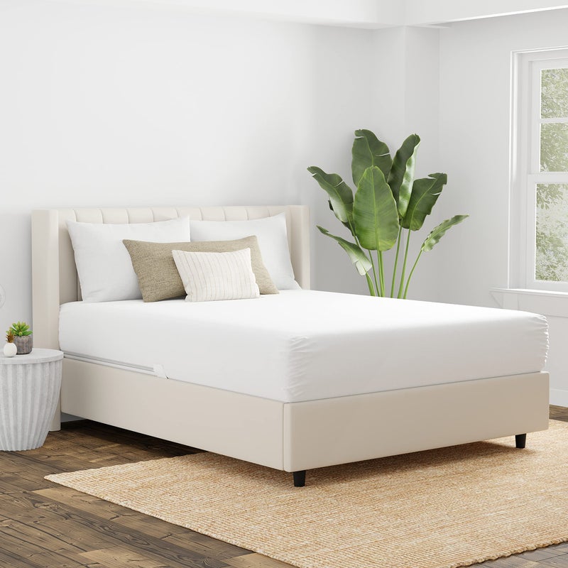 Aller-Ease AllerEase Cotton Fresh Mattress Protector  Twin Size Cotton Zip Flexfit Waterproof Allergy Defense Odor Neutralizing - Image 3