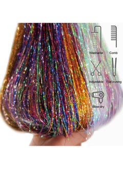 Gold Hair Tinsel Kit With Tool 6Pcs 1200 Strands Hair Tinsel Heat Resistant Fairy Hair Sparkling Shiny Glitter Tinsel Hair Extensions For Women Girls 47Inch - pzsku/ZCBB54F022FAF826D2CCBZ/45/_/1683268773/7455e16f-e2bf-4027-9c2d-dfc6a89764b6