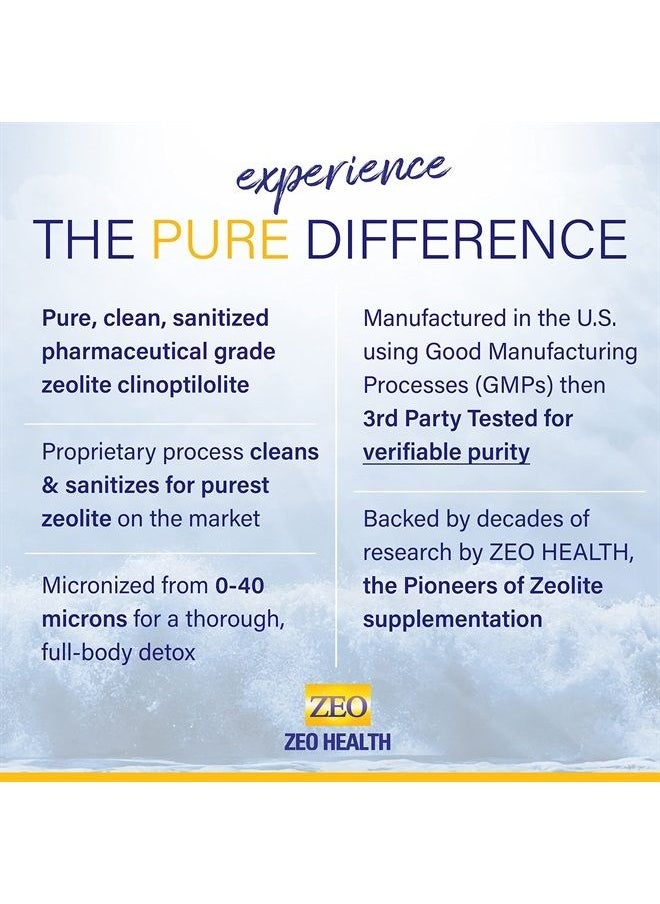 Zeo Health - Zeolite Pure | Full Body Detox Cleanse | Safe, Gentle, & Effective Energy Booster That Supports Gut Health, Mental Clarity, & Healthy Inflammation Response | Original Zeolite Powder (400 Servings) - Image 1