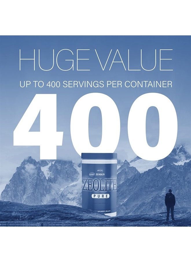 Zeo Health - Zeolite Pure | Full Body Detox Cleanse | Safe, Gentle, & Effective Energy Booster That Supports Gut Health, Mental Clarity, & Healthy Inflammation Response | Original Zeolite Powder (400 Servings) - Image 1