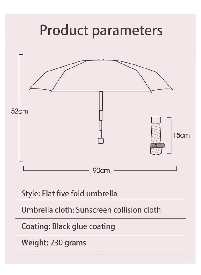 سوفي مظلة صغيرة للرسم الزيتي، مظلة واقية من الشمس، مظلة جيب صغيرة من الفينيل واقية من الأشعة فوق البنفسجية، مظلة شمسية قابلة للطي مزدوجة الأغراض للنساء، مظلة سفر خفيفة الوزن محمولة، مظلة مطر وأمطار - Image 4