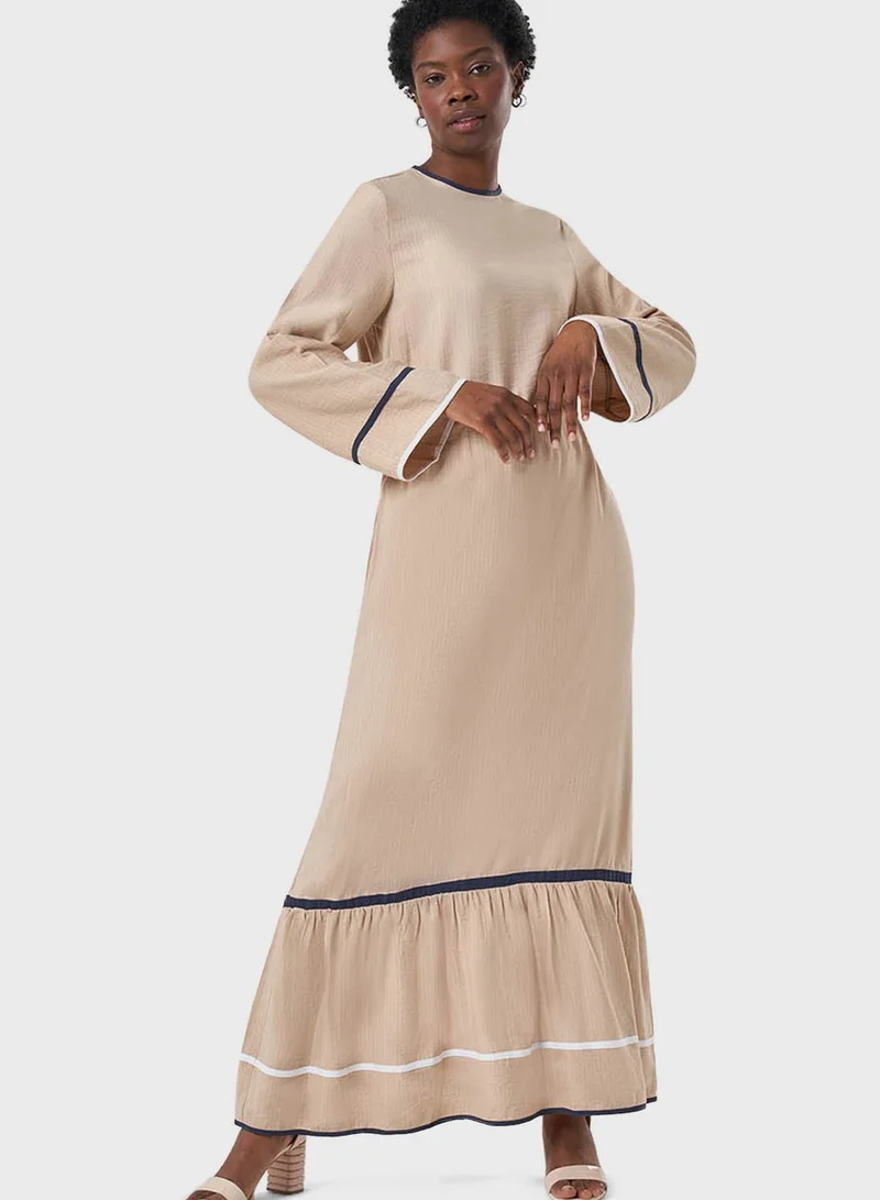 MIZALLE Ruffle Hem Dress