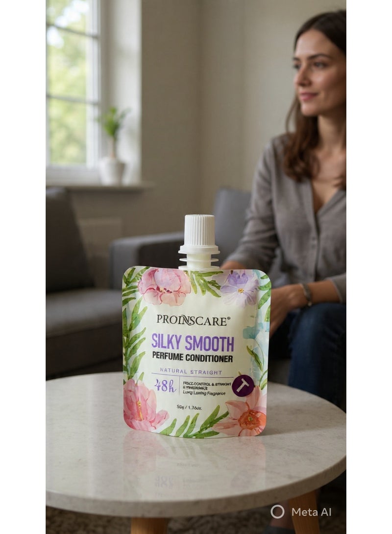 PROINSCARE Silky Smooth Perfume Conditioner 50 g – Natural Straight, Frizz Control & Long-Lasting Fragrance, Travel-Size - Image 4