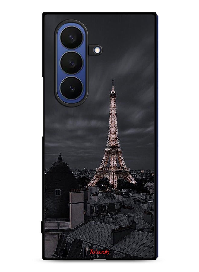 Tolwak Samsung Galaxy Z Fold7 Protective Case Cover Eiffel Tower In Night - Image 1