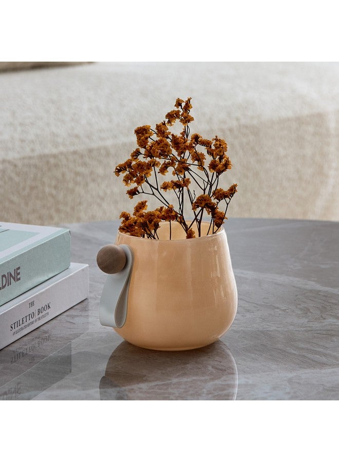 Home Box Auden Glass Vase with Leather Handle 14.1 x 8.9 x 11.1 cm  - Image 1