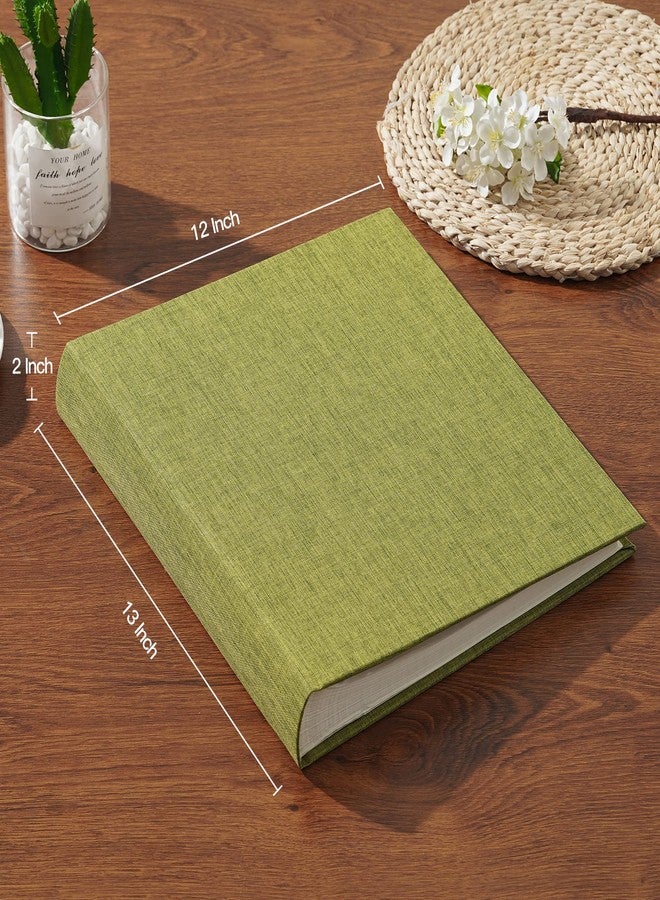 Pssoss Large DIY Scrapbook Photo Album 100 pages with Writing Space for 3x5 4x6 5x7 6x8 8x10 Pictures for Baby Wedding Family Children Anniversary Photo Album (Green) - Image 5