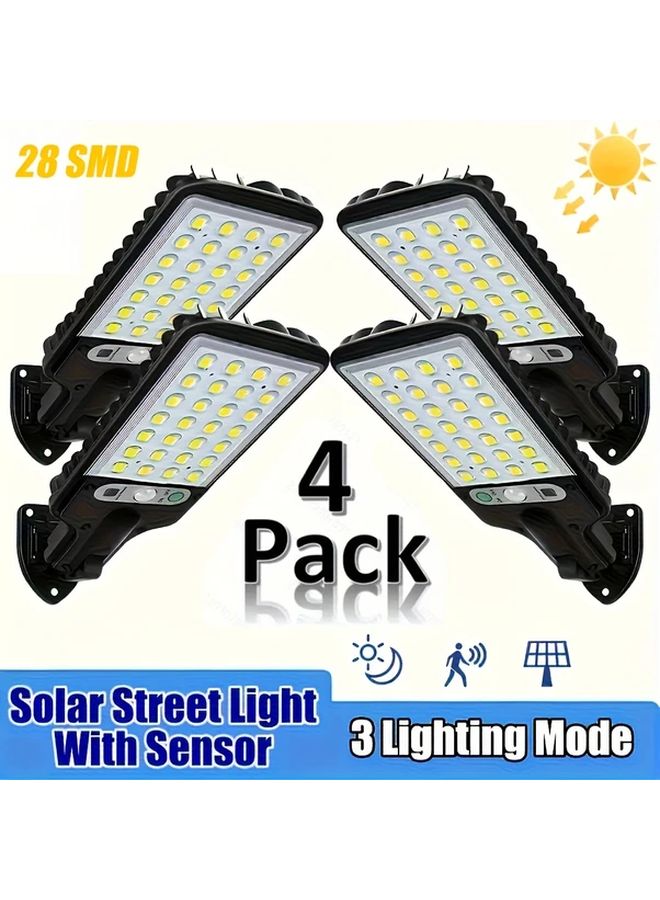 4pcs Smart Motion Sensor Solar Lights Outdoor 3 Modes Super Bright Security Lighting - Image 2
