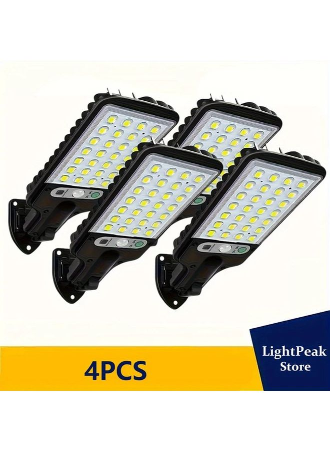 4pcs Smart Motion Sensor Solar Lights Outdoor 3 Modes Super Bright Security Lighting - Image 1