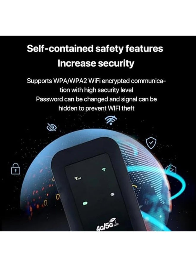 Wireless Portable WiFi, 4G LTE Mobile Broadband WiFi Wireless Router, Portable MiFi Hotspot, 150Mbps Mini Travel Wireless Pocket WiFi with SIM Card Slot - Image 4