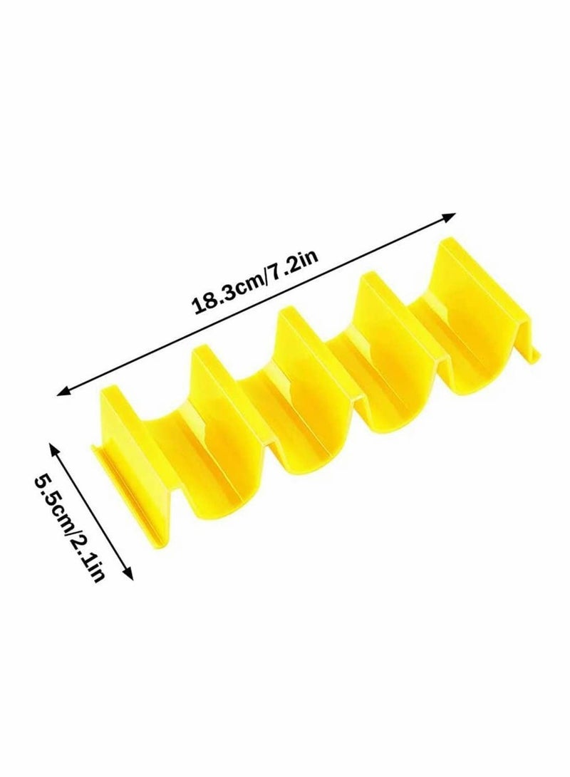 Y&D Taco Holder Stand, Truck Tray Style Rack Holds Up to 4 Tacos Each, ABS Health Material Very Hard and Sturdy, Dishwasher Top Safe, Microwave Safe Set of 6 - Image 5