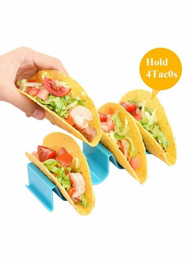 Y&D Taco Holder Stand, Truck Tray Style Rack Holds Up to 4 Tacos Each, ABS Health Material Very Hard and Sturdy, Dishwasher Top Safe, Microwave Safe Set of 6 - Image 2