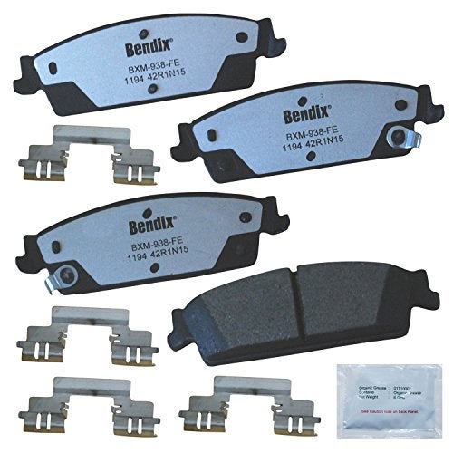 Bendix Fleet Metlok MKD1194FM Semi-Metallic Rear Brake Pads for Select Models Cadillac Escalade,Escalade ESV,EXT,Chevrolet Avalanche,Silverado 1500,1500 Classic,Suburban,Suburban Tahoe,GMC Sierra,Sierra Yukon,Yukon XL - Image 1