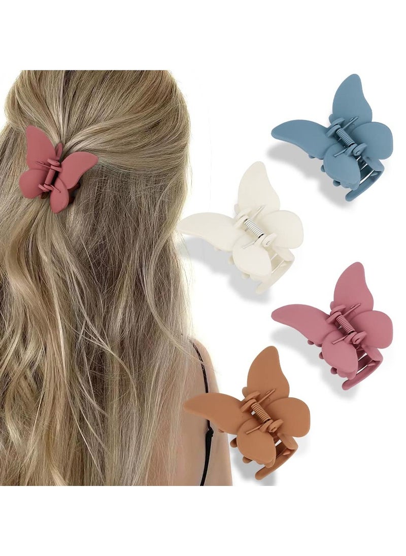 Goolsky Butterfly Hair Accessories - Matte Claw Clips for Women and Girls, 4Pcs 2.6" Hair Clamps and Jaw Clips for Thin to Medium Hair  - Image 1